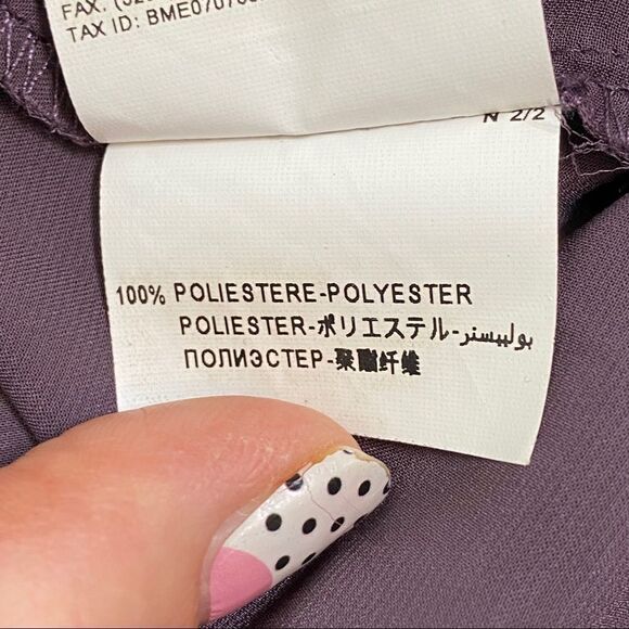 Sisley ruffle high neck sleeveless plum top size S - Picture 6 of 6